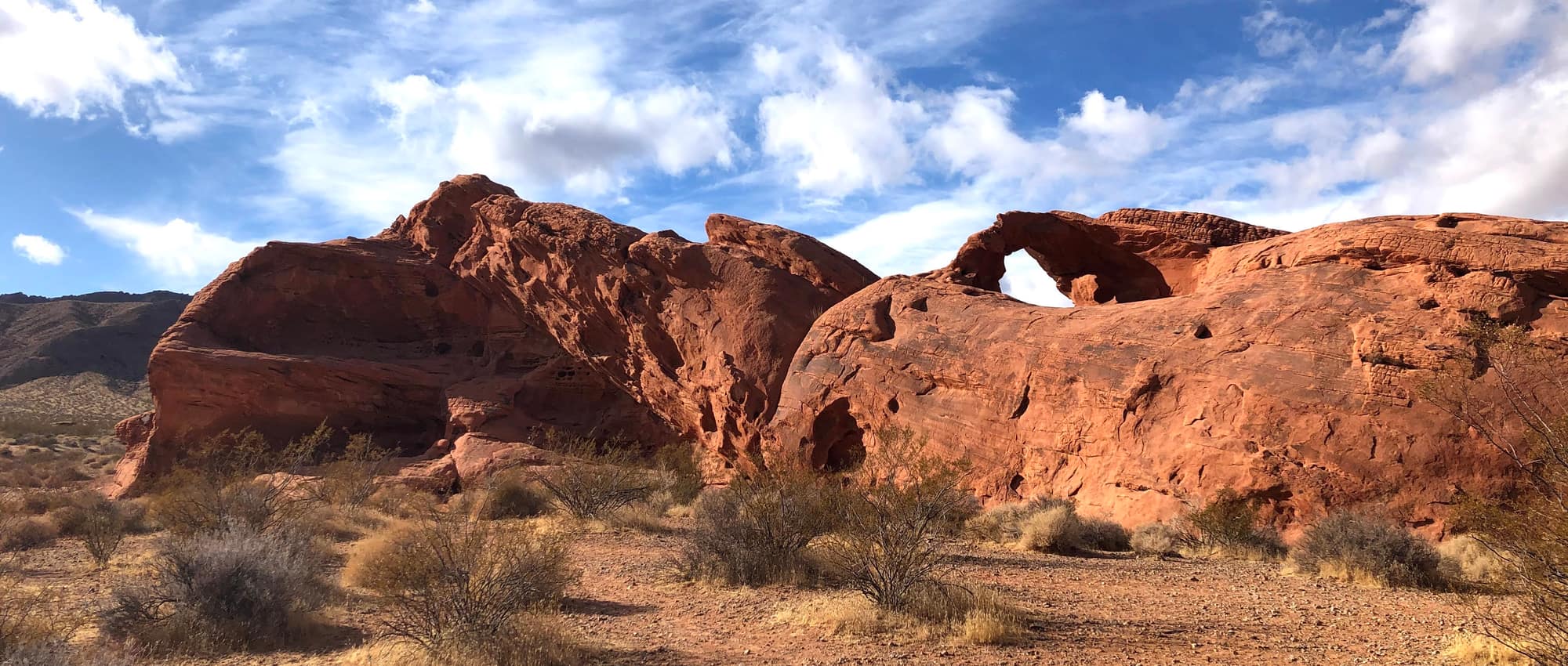 Red sandstone formations at Valley of Fire State Park, Nevada.